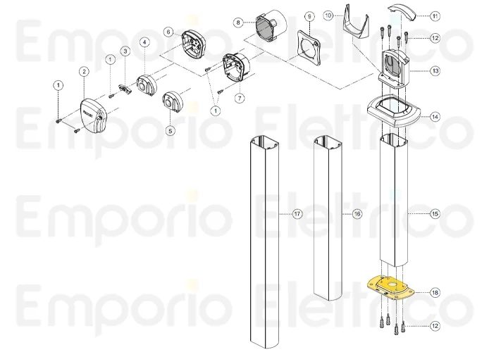 fadini pièce détachée plaque de fixation métallique colonnette pour fit 55 55018