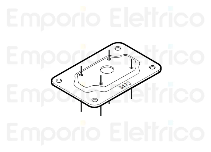 fadini pièce détachée plaque de base 150x100 mm sp.3 pour prit 19 44203