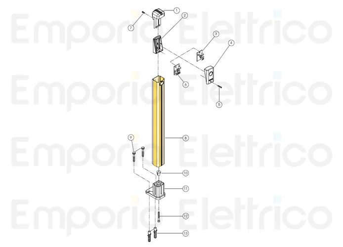 fadini pièce détachée profilé tubulaire pour colonnette pour trifo 11 11008