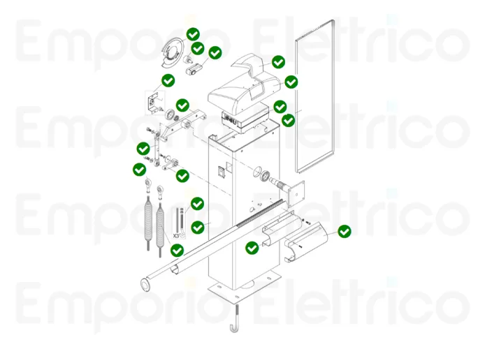 beninca pièce détachée armoire commande avec commutateur x eva5/7/8 5b 9688240