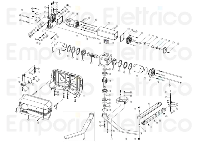 fadini pièce détachée groupe moteur électrique/vérin/réservoir gauche 280791