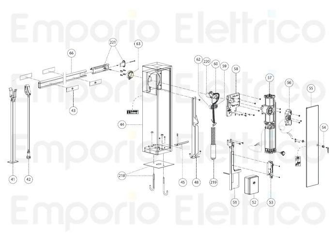 fadini pièce détachée support de porte - fixation de la charnière pour barri 88 88845