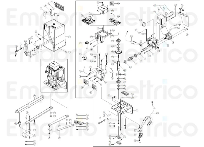 fadini pièce détachée arbre de transmission avec couronne pour bart 350 35103