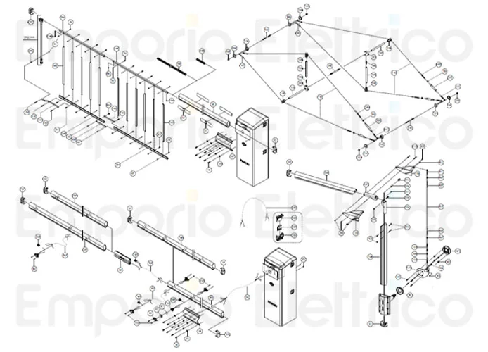 fadini pièce détachée profil tige r532 de 2,10 m en aluminium pour bayt 980 97061  