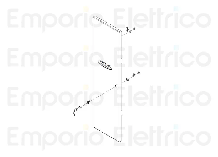 fadini pièce détachée porte avec serrure universelle en acier inox pour bayt 980 97369