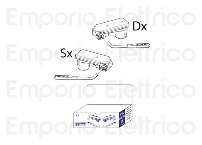 fadini pièce détachée boîte complète avec 2 déverrouillages manuels d'urgence pour combi 740 740154