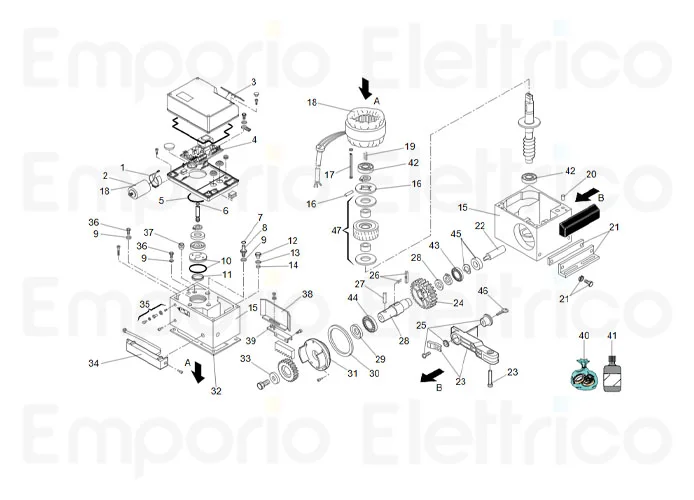 faac pièce détachée stator 746 230v 63003470