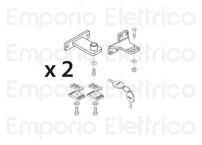 fadini pièce détachée 2 boîtes accessoires pour 2 moteurs dardo 424 / 430 430101