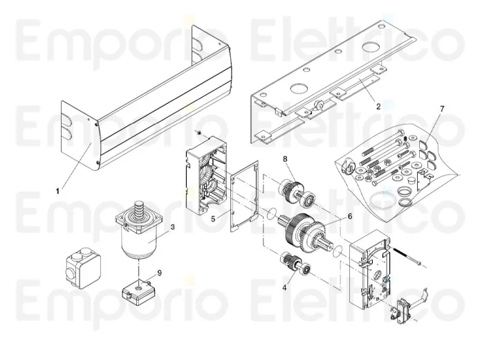 beninca pièce détachée moteur 24 v d.c. x zed-24/asc pour adam.24 9686250