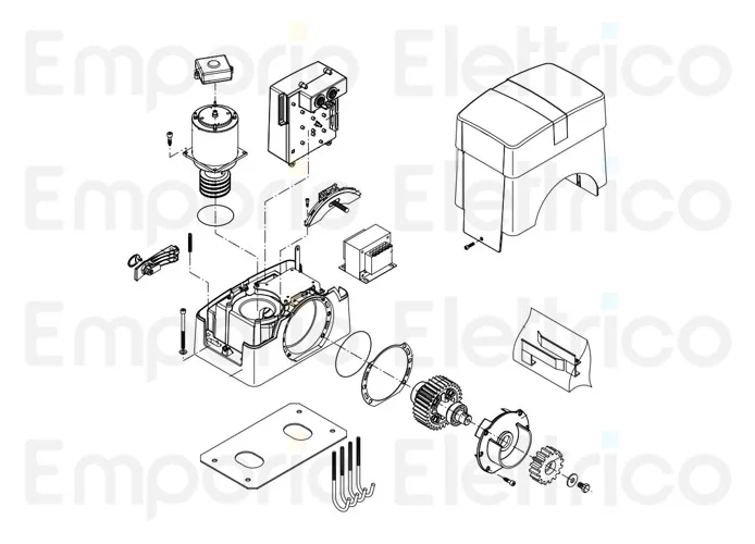 beninca pièce détachée moteur 24v pour bull1024 9688080
