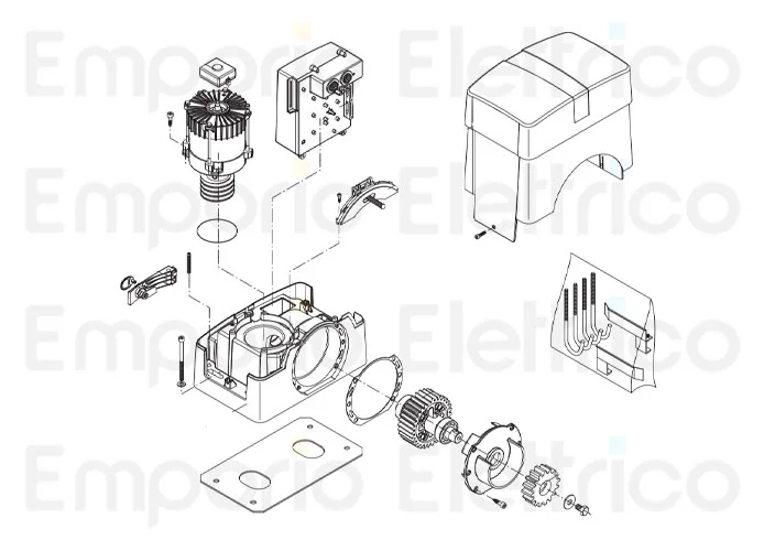 beninca page pièce détachées pour moteur bull10m 5b