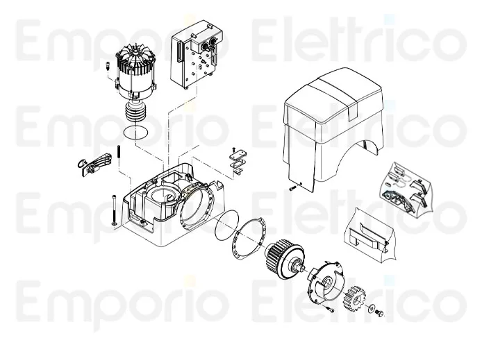 beninca page des pièces détachées pour moteur bull15m.s
