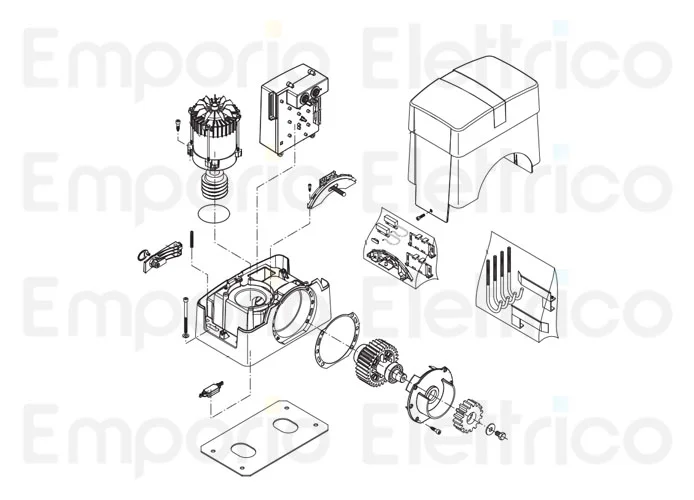 beninca page des pièces détachées pour moteur bull20 hea-115