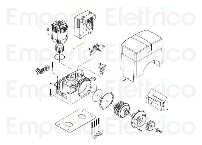beninca pièce détachée moteur 230v pour bull20m 5b 9688230