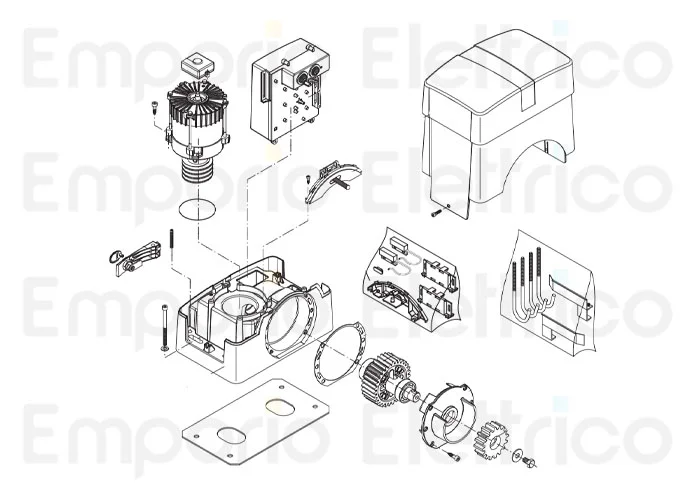 beninca page des pièces détachées pour moteur bull20m.s 5b