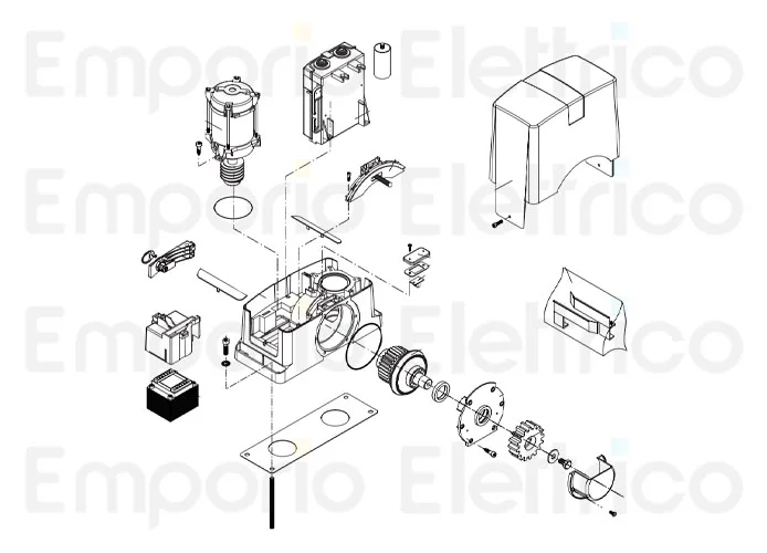 beninca ricambio motore bull 5m assemblato 9686702