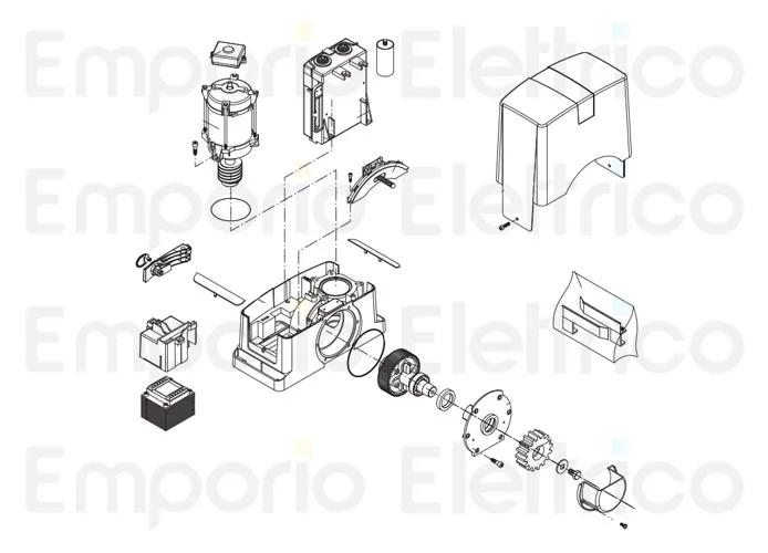 beninca page des pièces détachées pour moteur bull8 om