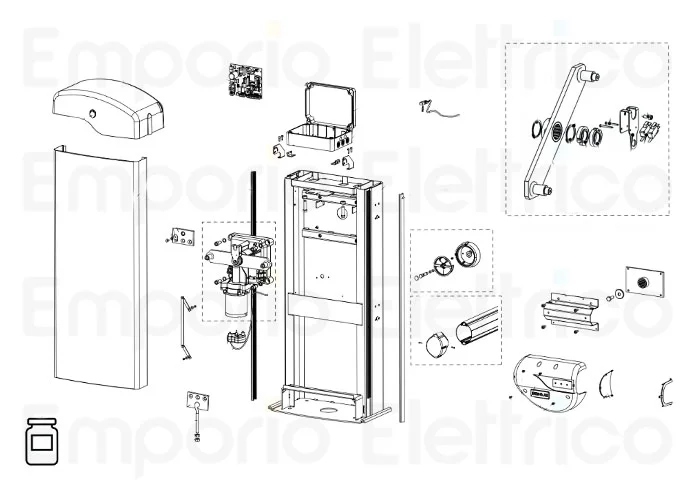 genius ricambio xric manopola di sblocco con serratura 6020557