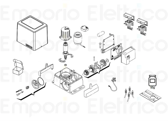 faac pièce détachée kit de couverture capuchon tirants 63003529