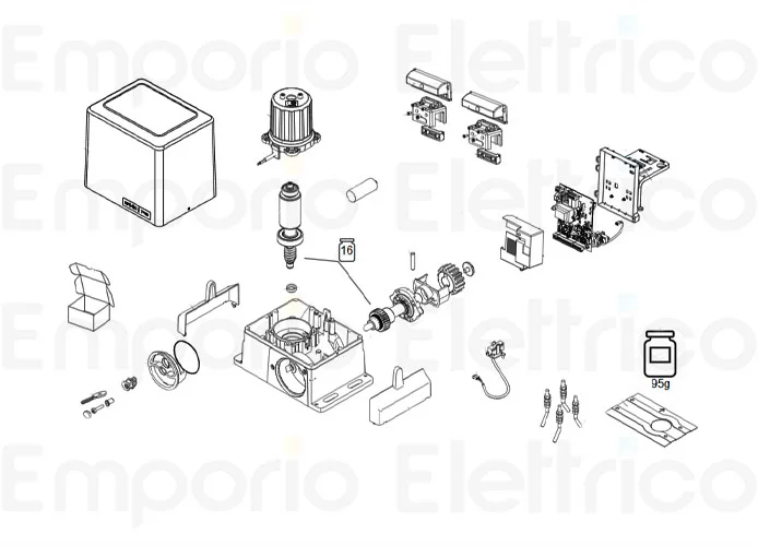 faac page pièces détachées pour moteur 741 c