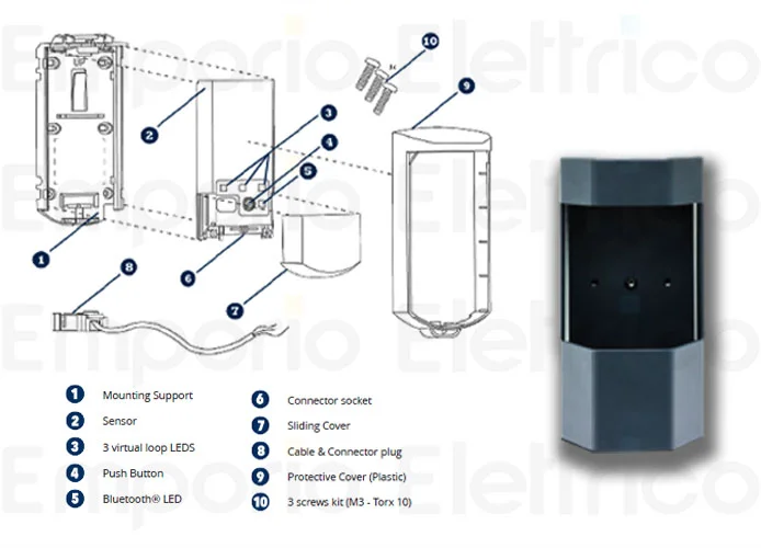 faac evoloop alloggiamento 1050152