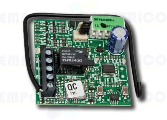 faac récepteur embrochable 2 canaux 433 mhz rp2 433 rc 787742 (new code 787857)