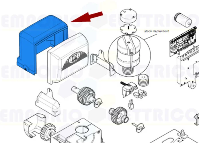 came pièce détachée couvercle motoréducteur bx 119ribx003