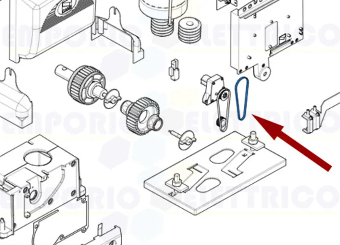 came pièce détachée courroie de transmission encodeur bx 119ribx011