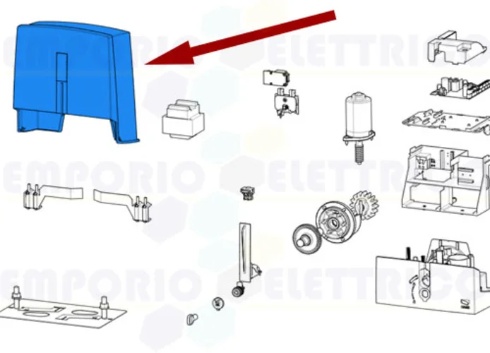 came pièce détachée couvercle motoréducteur ral 7024 bxl 88001-0076