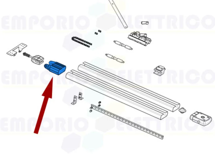 came pièce détachée support tendeur de chaîne ver 119rie111