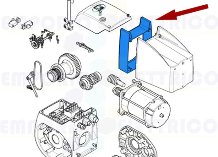 came pièce détachée rallonge couvercle moteur c-bx 119ricx043