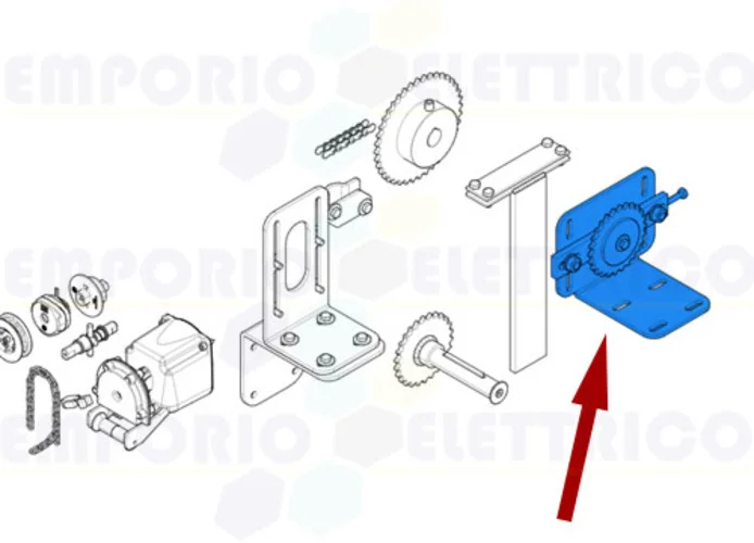 came pièce détachée système de renvoi tendeur de chaîne c-bx 119ricx012