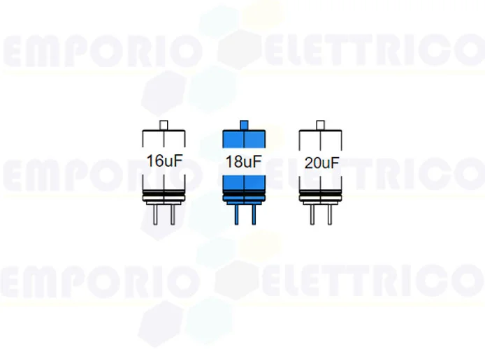 came pièce détachée condensateur 18 mF avec câbles et vis 119rir495
