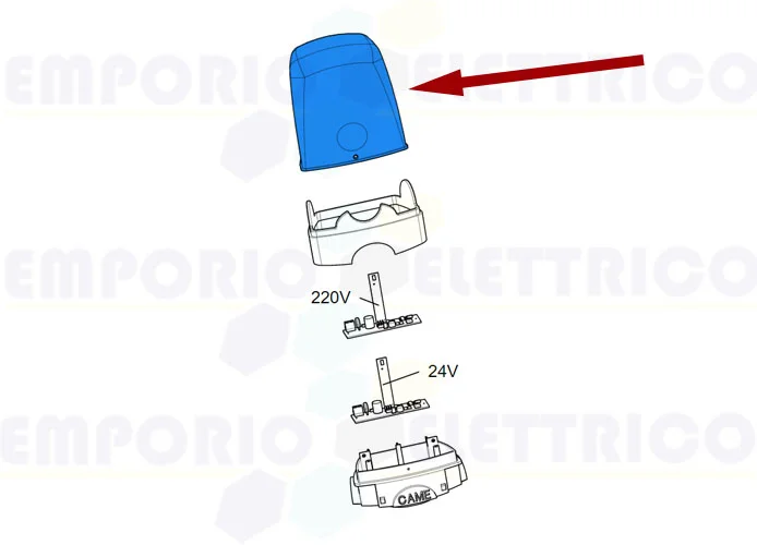 came pièce détachée dôme clignotant kled 119rir178