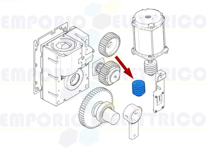 came pièce détachée vis sans fin gard 119rig094