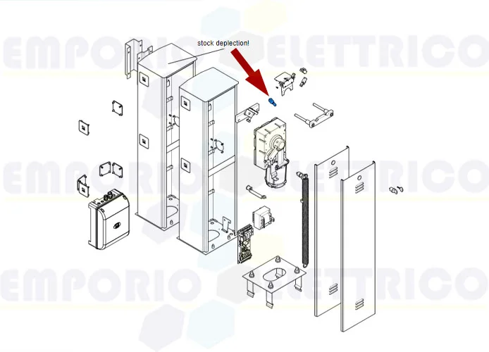 came pièce détachée pivot butée mécanique gard 2,5-5-6-6,5m 119rig077