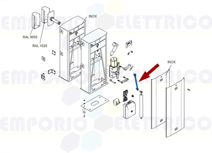 came pièce détachée du bras à transmission g6000-g5000 119rig043