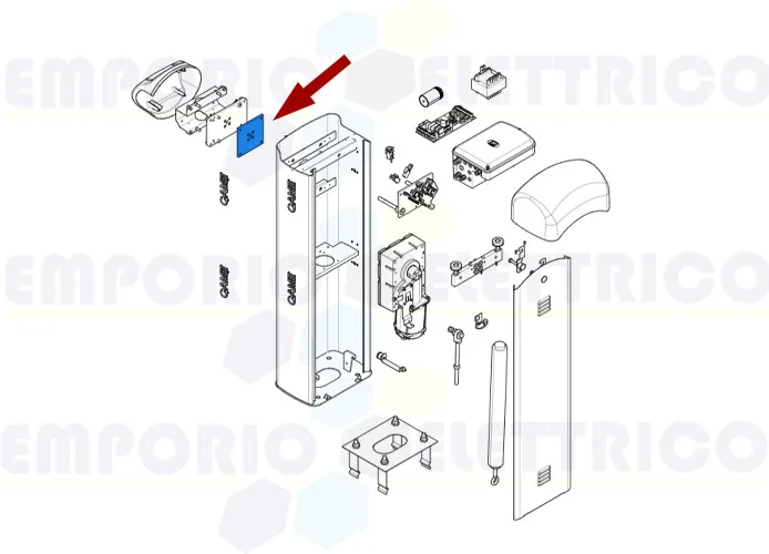 came pièce détachée plaque arbre motoréducteur gard 4 119rig169