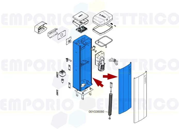 came pièce détachée boîte avec porte barrière gt4-gx4 88003-0078