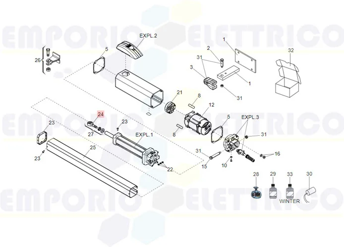 faac pièce détachée articulation m 10 mâle 7073035