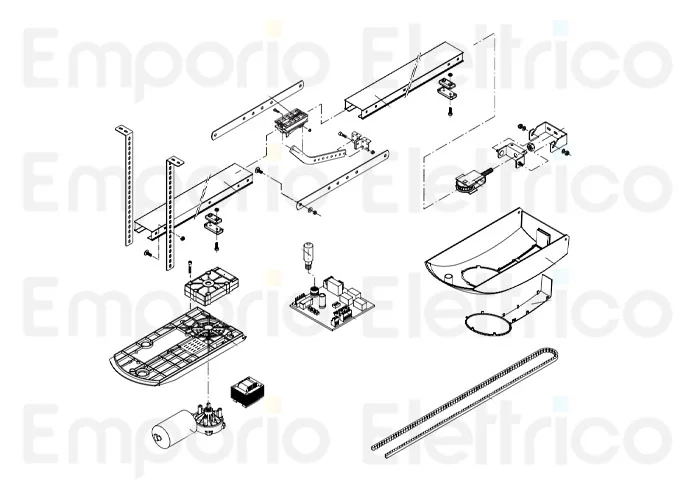 beninca ricambio supporto rotaia jim3-4 9686681