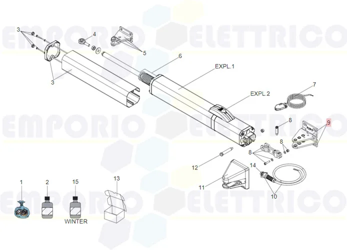 faac pièce détachée groupe étrier postérieur s450h 63001915