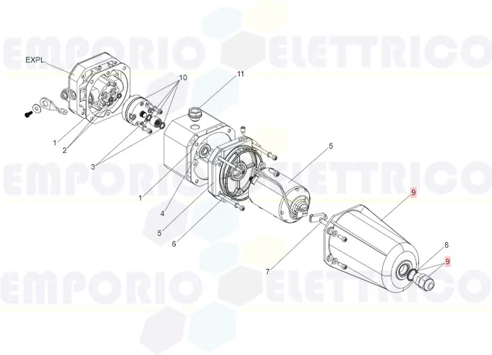 faac pièce détachée groupe couvercle moteur s800h 63002635