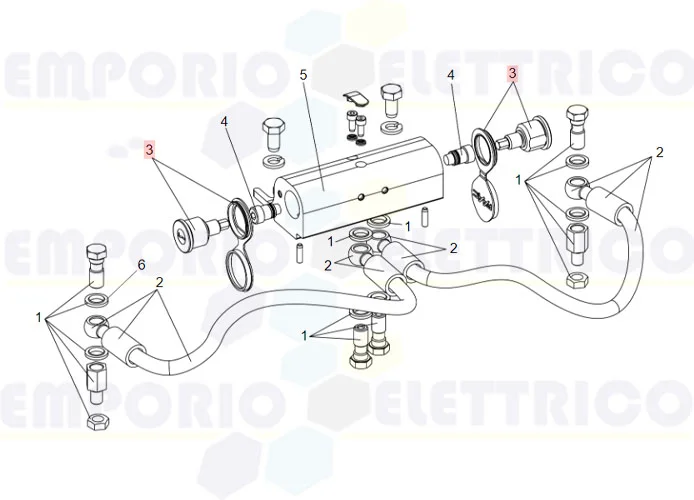 faac pièce détachée double serrure univers. déverrouillage hydraulique 63002615