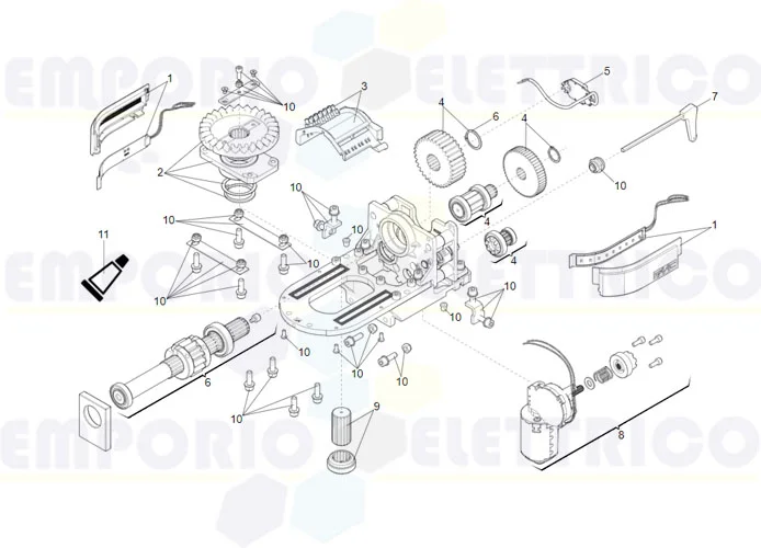 faac pièce détachée arbre transmission s2500i 63003381