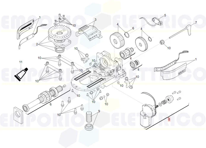 faac pièce détachée groupe moteur s2500i 63003382