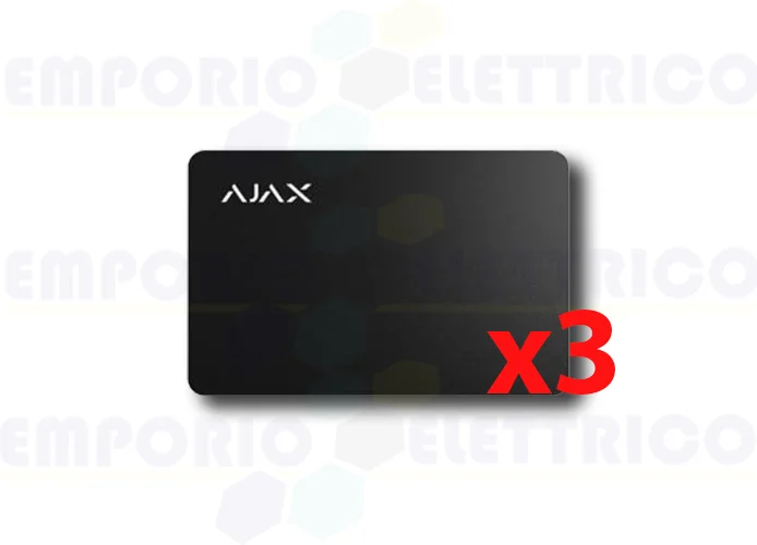 ajax carte sans contact pass noire (3 pièces) 38220