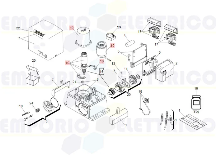 faac pièce détachée moteur 741 63003159