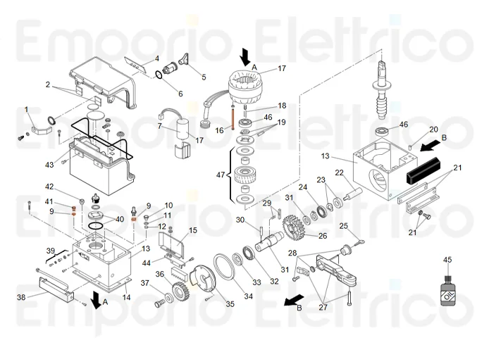 faac pièce détachée groupe fixation stator 746/844 63001613