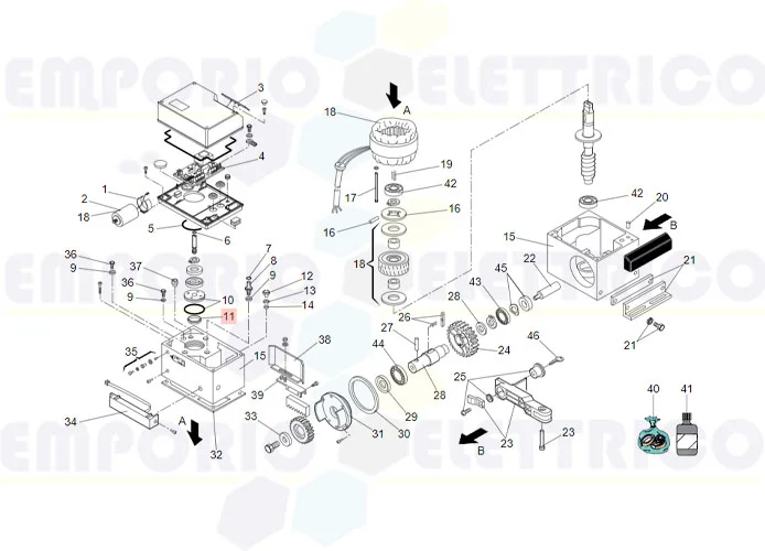 faac pièce détachée joint arbre rotatif lab.a 15304,5 fkm 7093105